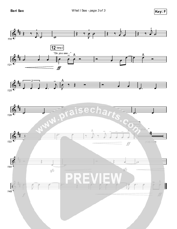 What I See (Worship Choir SAB) Bari Sax (Elevation Worship / Chris Brown / Arr. Mason Brown)