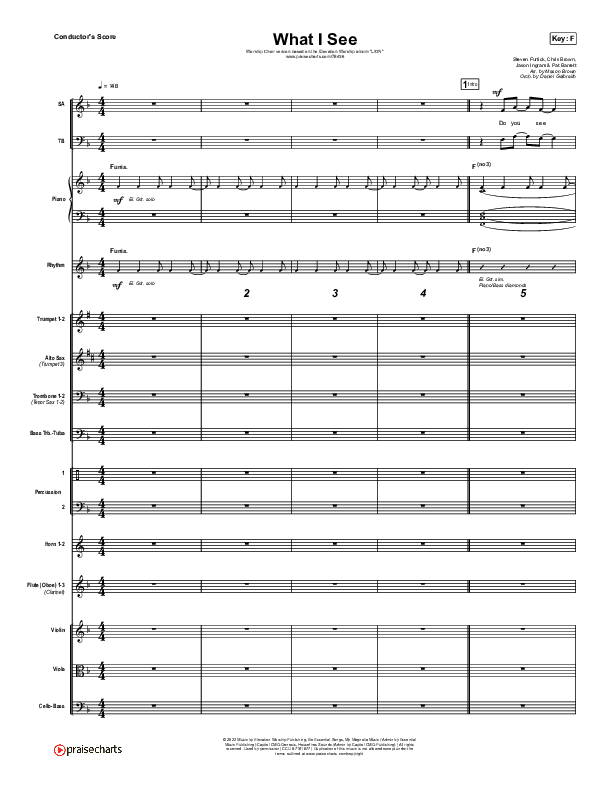 What I See (Worship Choir SAB) Orchestration (No Vocals) (Elevation Worship / Chris Brown / Arr. Mason Brown)