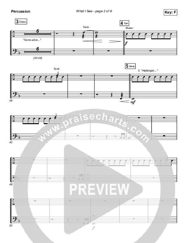 What I See (Worship Choir SAB) Percussion (Elevation Worship / Chris Brown / Arr. Mason Brown)