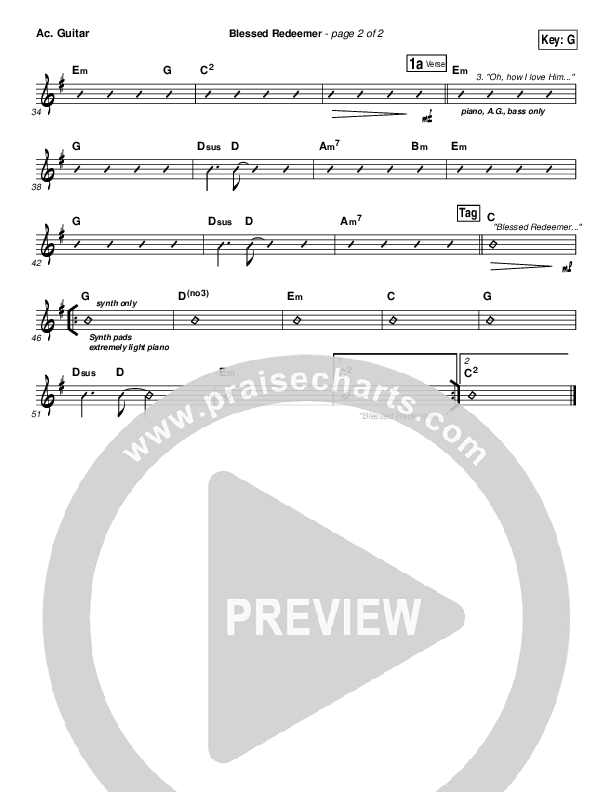 Blessed Redeemer Acoustic Guitar (Casting Crowns)