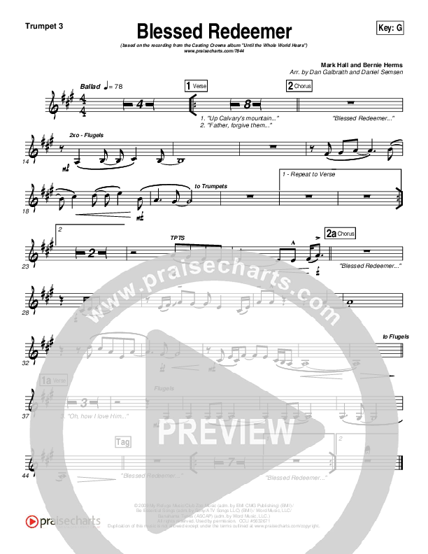 Blessed Redeemer Trumpet 3 (Casting Crowns)