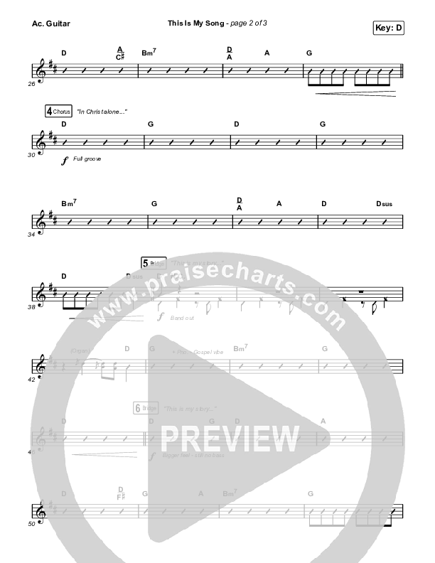 This Is My Song (Live) Acoustic Guitar (North Point Worship)