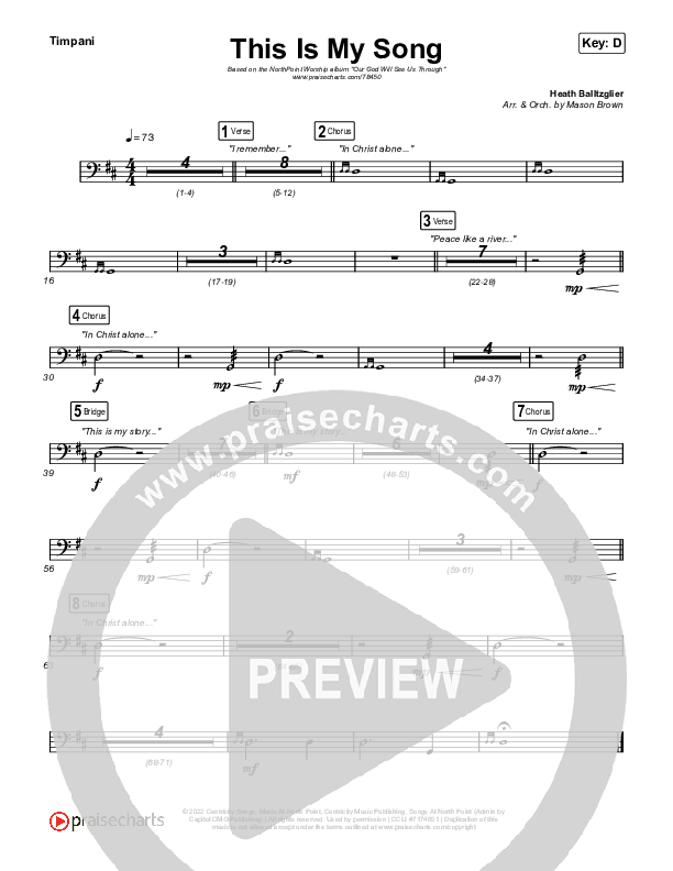 This Is My Song (Live) Timpani (North Point Worship)