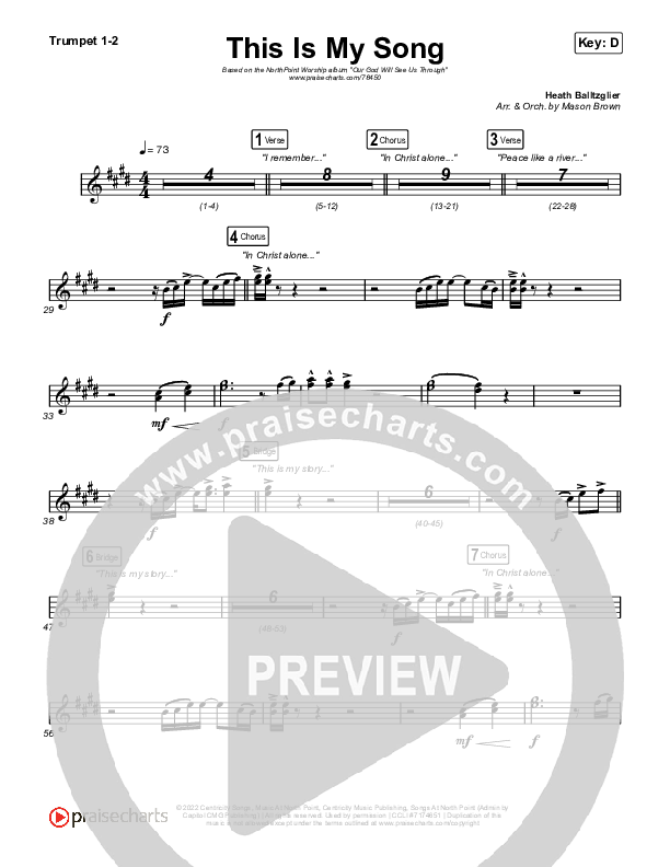 This Is My Song (Live) Brass Pack (North Point Worship)