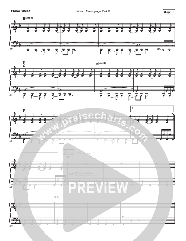 What I See (Sing It Now SATB) Piano Sheet (Elevation Worship / Chris Brown / Arr. Mason Brown)