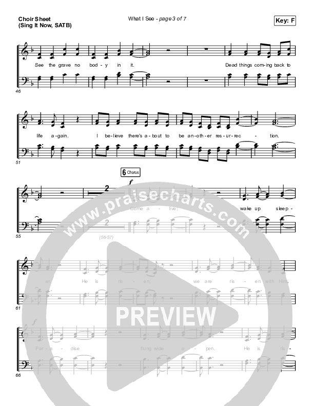 What I See (Sing It Now SATB) Choir Sheet (SATB) (Elevation Worship / Chris Brown / Arr. Mason Brown)