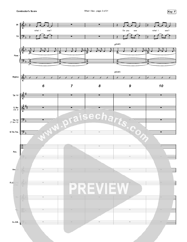 What I See (Sing It Now SATB) Conductor's Score (Elevation Worship / Chris Brown / Arr. Mason Brown)