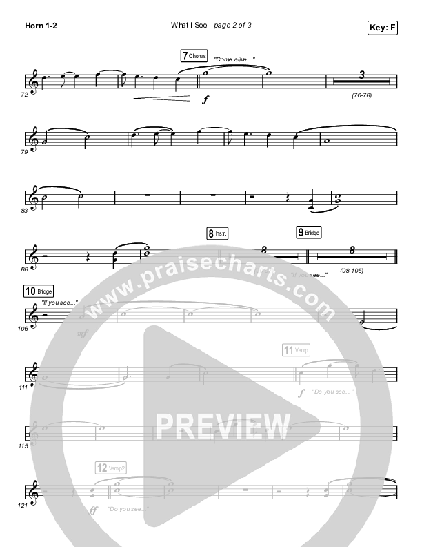 What I See (Sing It Now SATB) French Horn 1/2 (Elevation Worship / Chris Brown / Arr. Mason Brown)