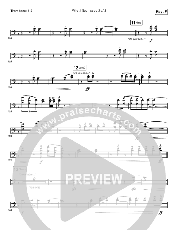 What I See (Sing It Now SATB) Trombone 1/2 (Elevation Worship / Chris Brown / Arr. Mason Brown)
