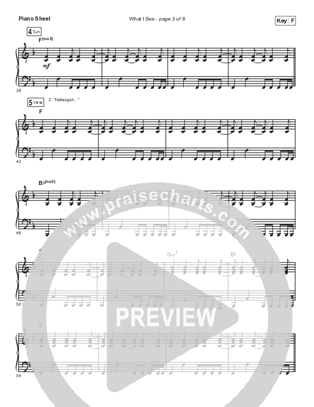 What I See (Unison/2-Part Choir) Piano Sheet (Elevation Worship / Chris Brown / Arr. Mason Brown)