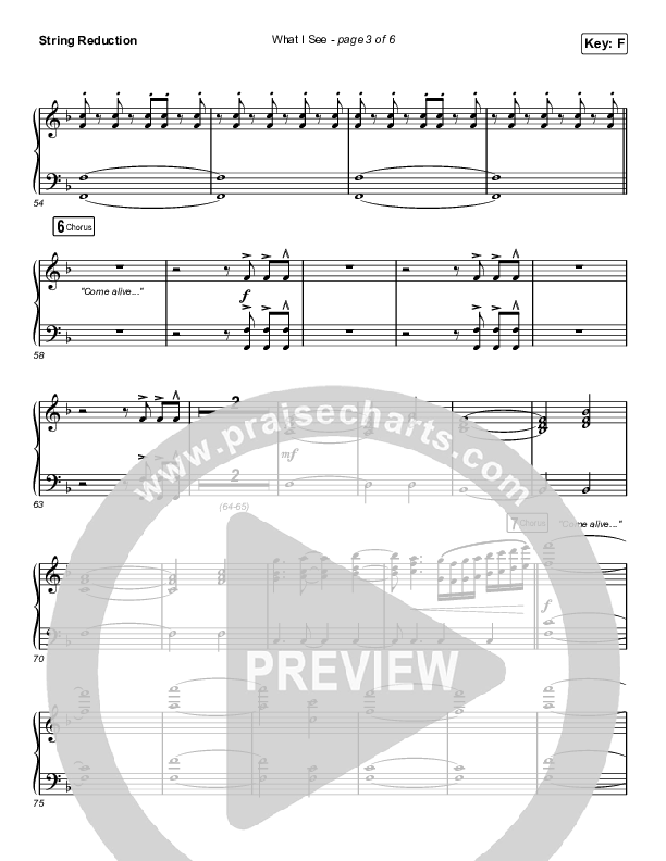 What I See (Unison/2-Part Choir) String Reduction (Elevation Worship / Chris Brown / Arr. Mason Brown)