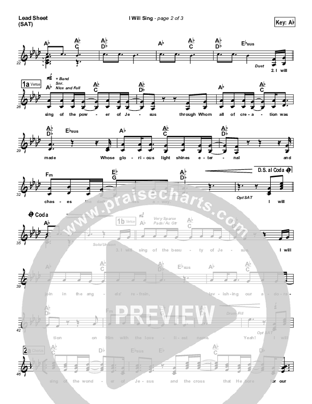 I Will Sing Lead (SAT) (Matt Boswell)