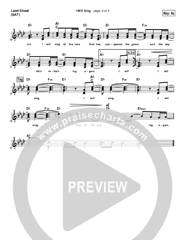 I Will Sing Lead (SAT) (Matt Boswell)