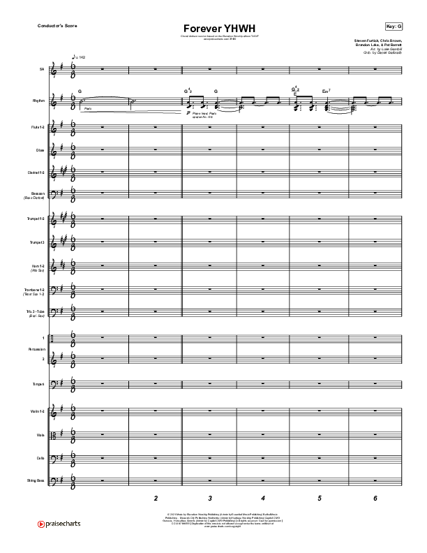 Forever YHWH (Choral Anthem SATB) Conductor's Score (Elevation Worship / Tiffany Hudson / Arr. Luke Gambill)