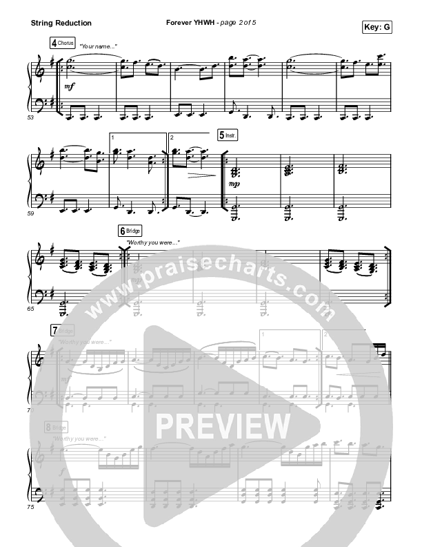 Forever YHWH (Choral Anthem SATB) String Reduction (Elevation Worship / Tiffany Hudson / Arr. Luke Gambill)