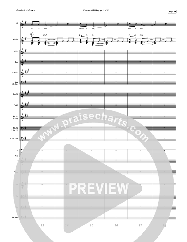 Forever YHWH (Sing It Now SATB) Orchestration (Elevation Worship / Tiffany Hudson / Arr. Luke Gambill)