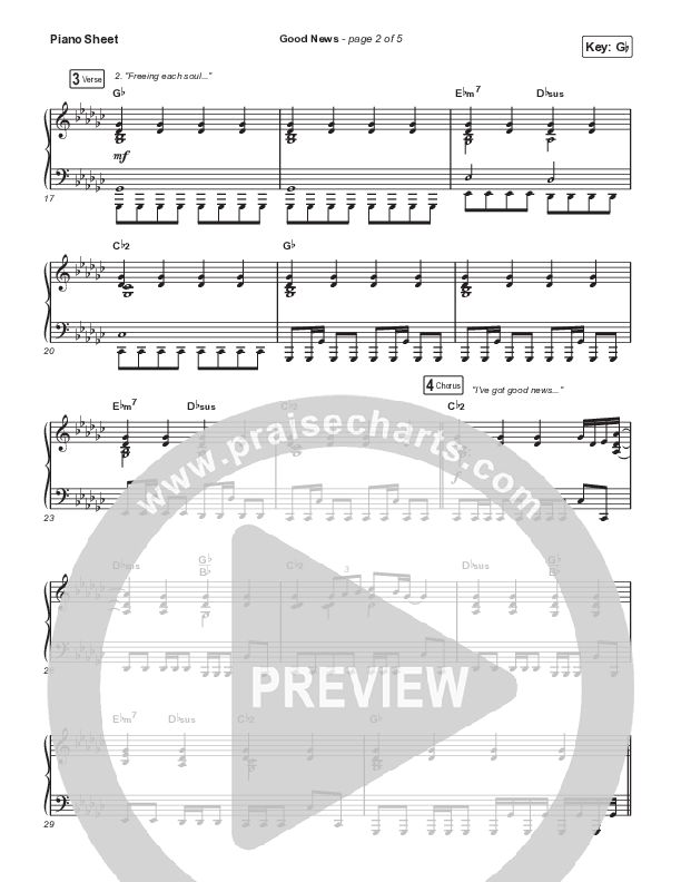 Good News (Live) Piano Sheet (Bryan & Katie Torwalt)