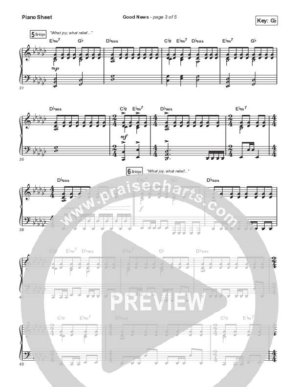 Good News (Live) Piano Sheet (Bryan & Katie Torwalt)