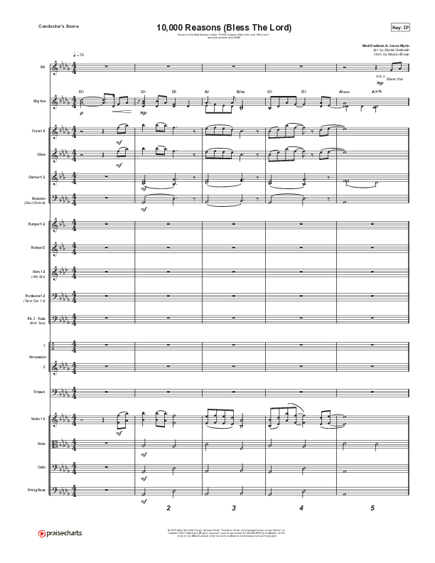 10,000 Reasons (Bless The Lord) Orchestration (Matt Redman / Bryan & Katie Torwalt / Pat Barrett / Naomi Raine / Crowder / Worship Together)