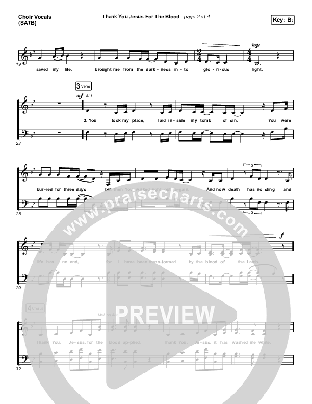 Thank You Jesus For The Blood (Sing It Now SATB) Choir Sheet (SATB) (Charity Gayle / Arr. Erik Foster)