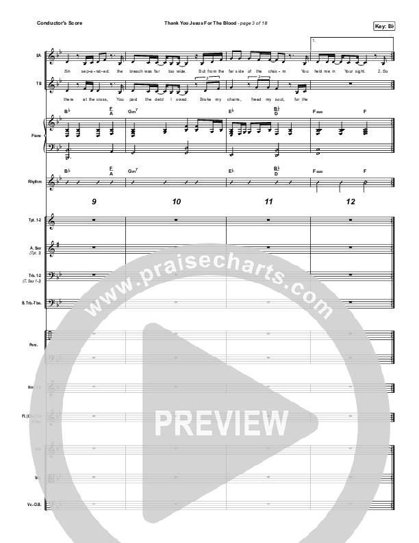 Thank You Jesus For The Blood (Sing It Now SATB) Orchestration (Charity Gayle / Arr. Erik Foster)