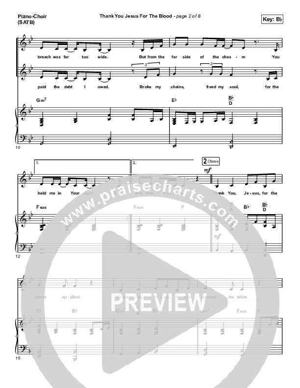 Thank You Jesus For The Blood (Sing It Now SATB) Piano/Choir (SATB) (Charity Gayle / Arr. Erik Foster)
