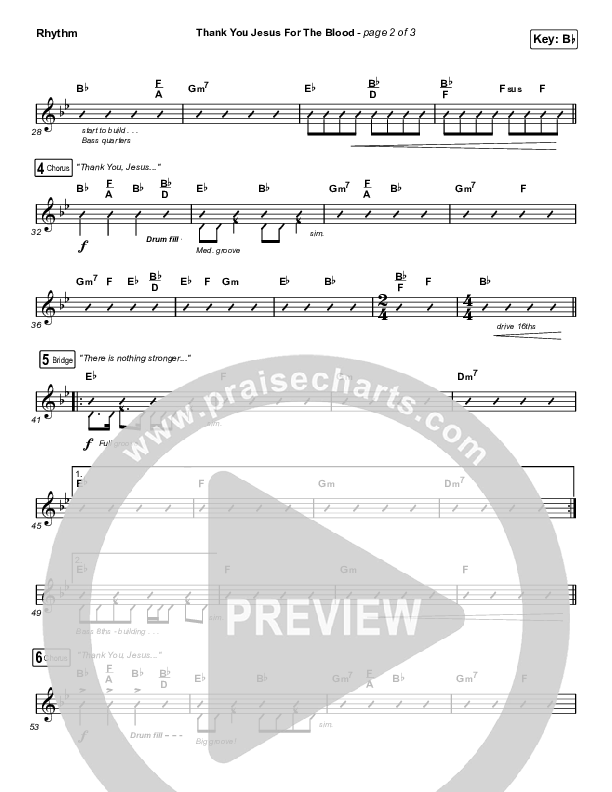 Thank You Jesus For The Blood (Sing It Now SATB) Rhythm Pack (Charity Gayle / Arr. Erik Foster)