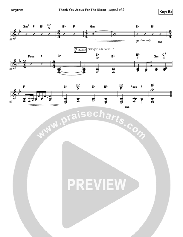 Thank You Jesus For The Blood (Sing It Now SATB) Rhythm Pack (Charity Gayle / Arr. Erik Foster)
