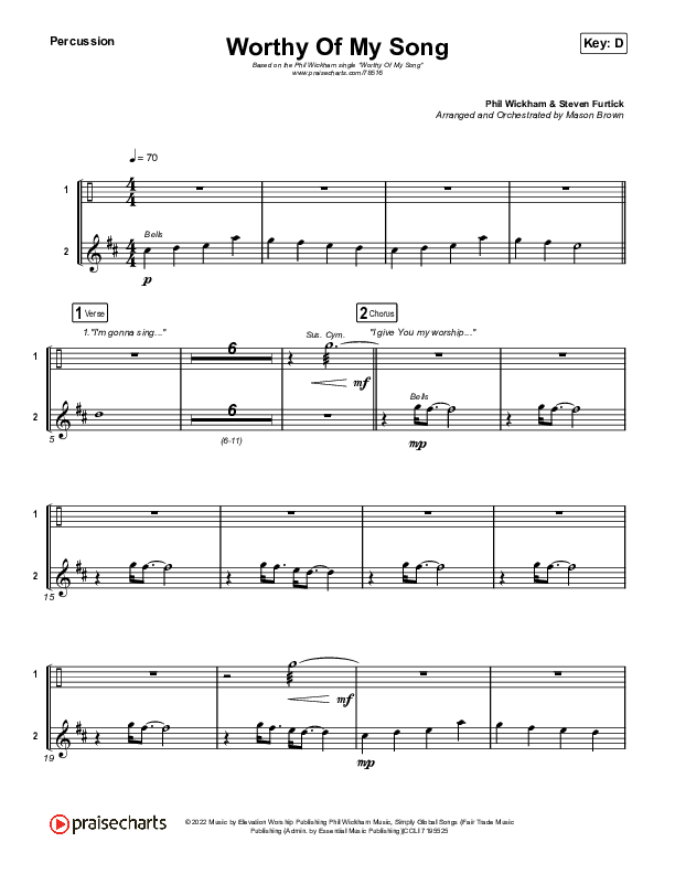 Worthy Of My Song Percussion (Phil Wickham)