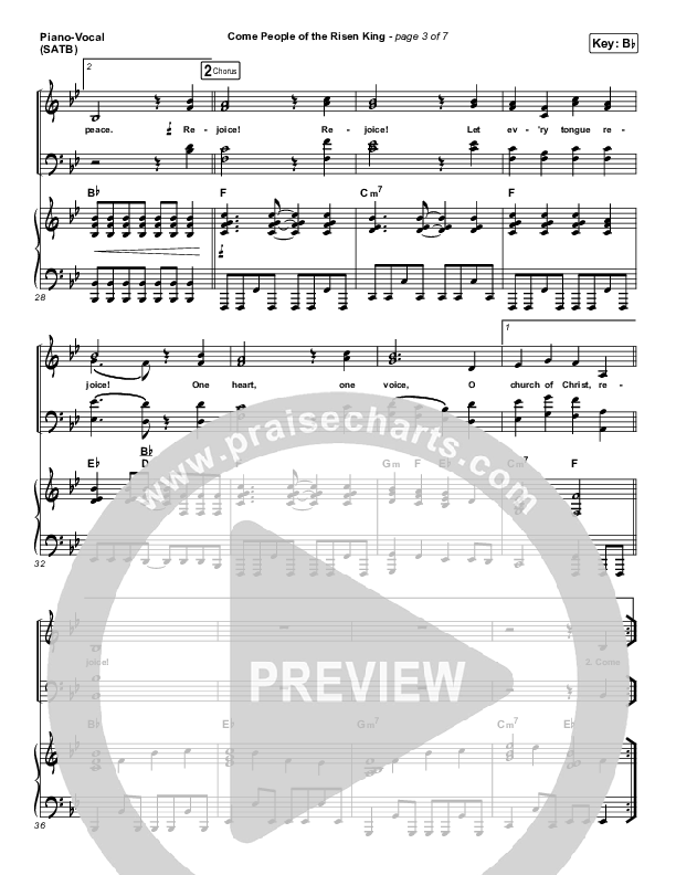 Come People Of The Risen King Piano/Vocal (SATB) (Keith & Kristyn Getty)