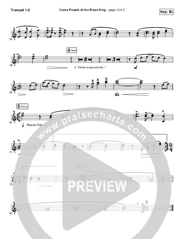 Come People Of The Risen King Trumpet 1,2 (Keith & Kristyn Getty)