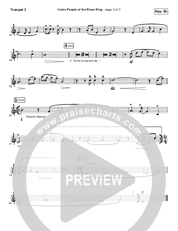 Come People Of The Risen King Trumpet 3 (Keith & Kristyn Getty)