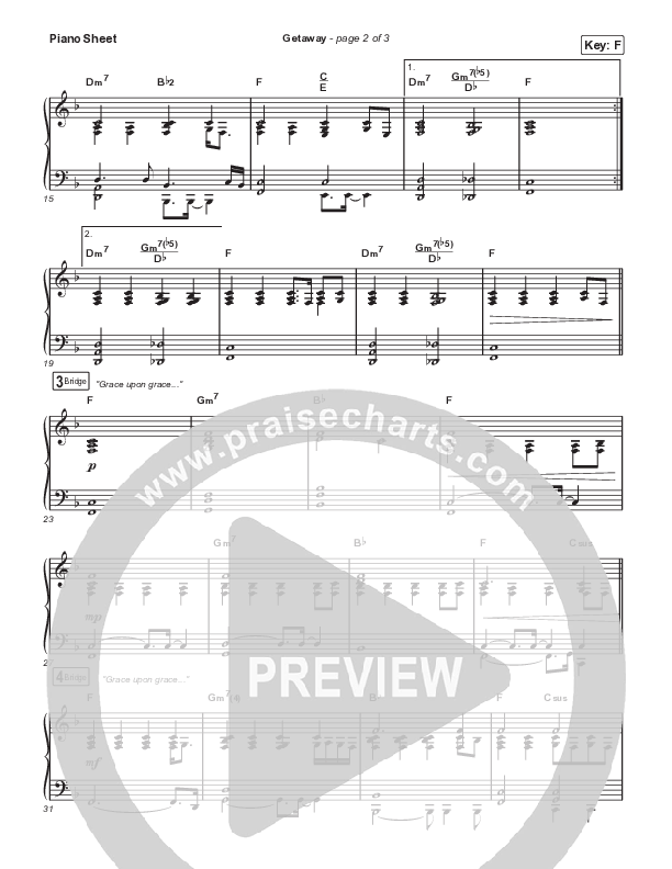 Getaway Piano Sheet (TAYA)