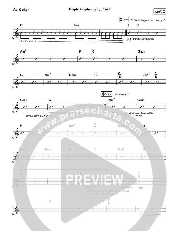 Simple Kingdom (Live) Acoustic Guitar (Bryan & Katie Torwalt)