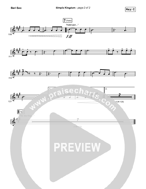 Simple Kingdom (Live) Bari Sax (Bryan & Katie Torwalt)