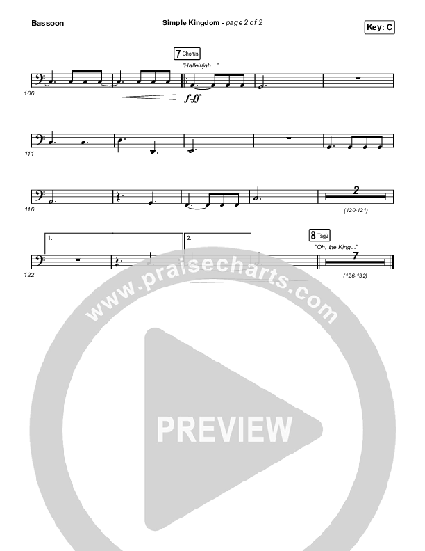 Simple Kingdom (Live) Bassoon (Bryan & Katie Torwalt)