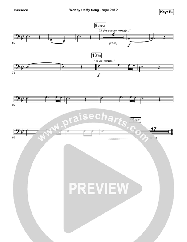 Worthy Of My Song (Sing It Now SATB) Bassoon (Phil Wickham / Arr. Mason Brown)