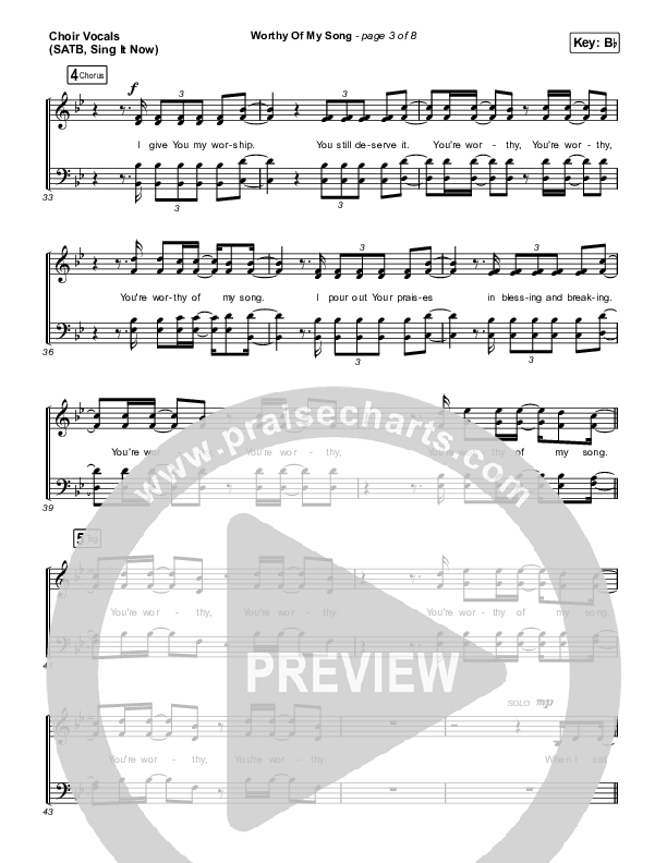 Worthy Of My Song (Sing It Now SATB) Choir Sheet (SATB) (Phil Wickham / Arr. Mason Brown)