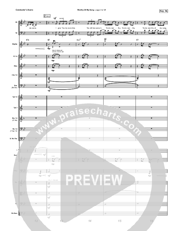 Worthy Of My Song (Sing It Now SATB) Conductor's Score (Phil Wickham / Arr. Mason Brown)