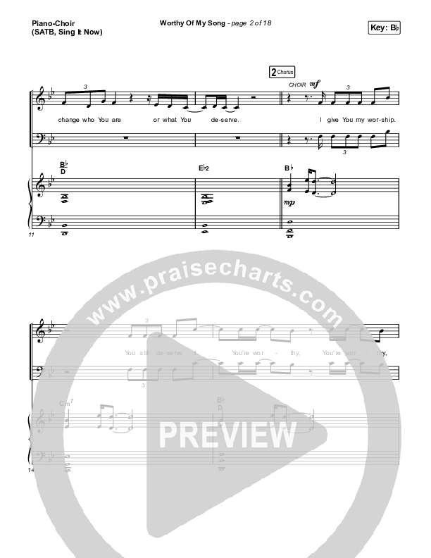 Worthy Of My Song (Sing It Now SATB) Piano/Choir (SATB) (Phil Wickham / Arr. Mason Brown)