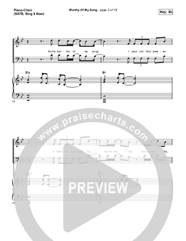 Worthy Of My Song (Sing It Now SATB) Piano/Choir (SATB) (Phil Wickham / Arr. Mason Brown)