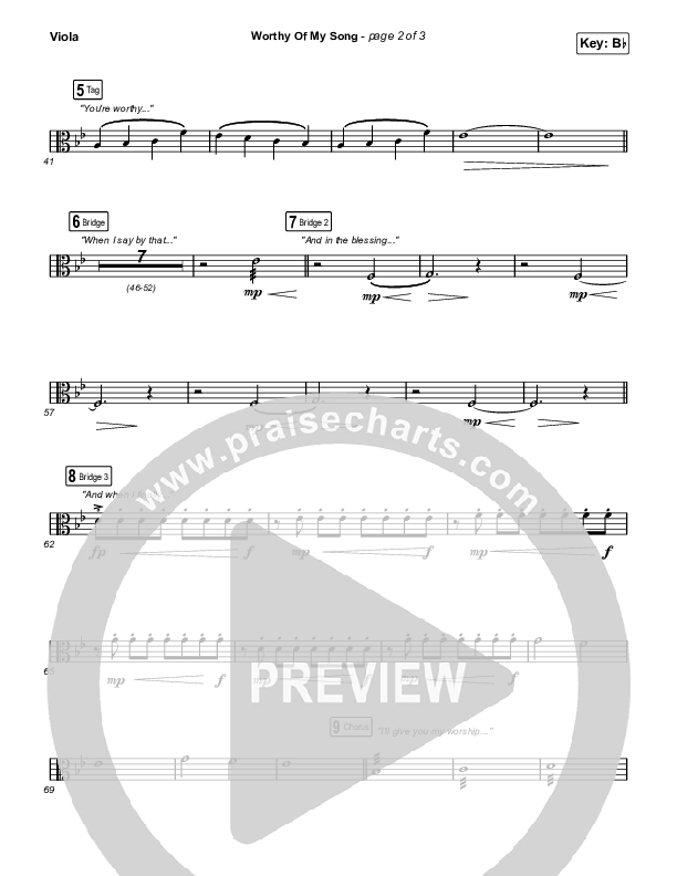 Worthy Of My Song (Sing It Now SATB) Viola (Phil Wickham / Arr. Mason Brown)