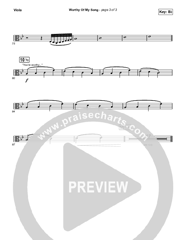 Worthy Of My Song (Sing It Now SATB) Viola (Phil Wickham / Arr. Mason Brown)