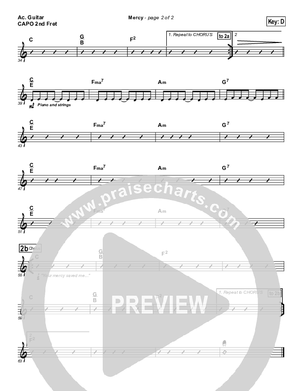 Mercy Acoustic Guitar (Casting Crowns)