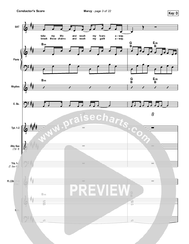 Mercy Conductor's Score (Casting Crowns)