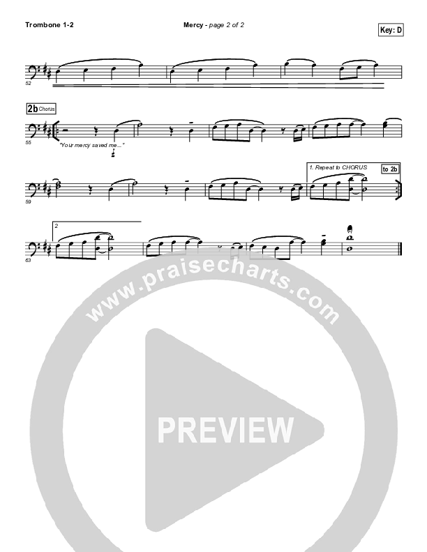 Mercy Trombone 1/2 (Casting Crowns)