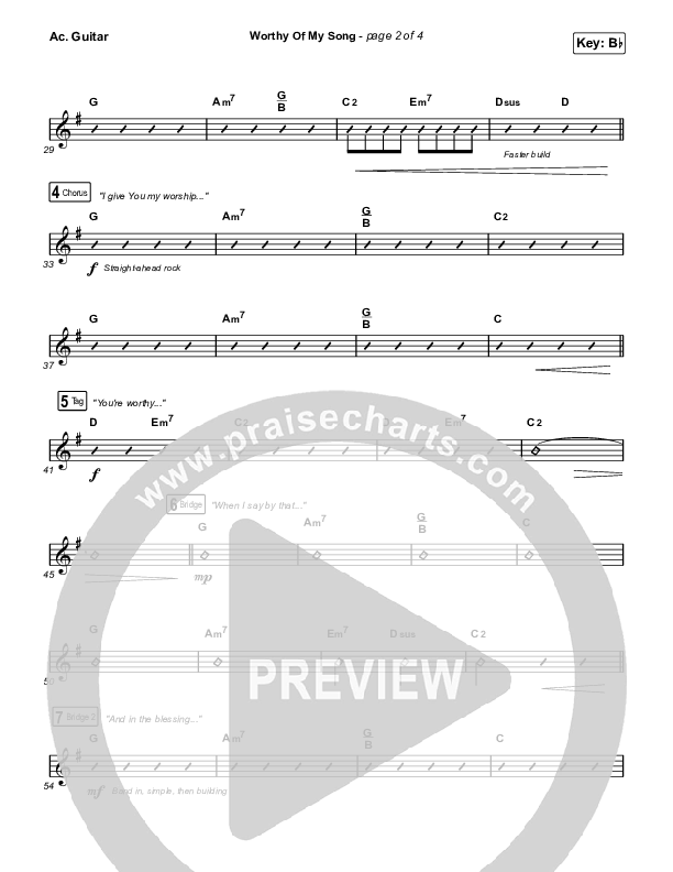 Worthy Of My Song (Worship Choir SAB) Acoustic Guitar (Phil Wickham / Arr. Mason Brown)
