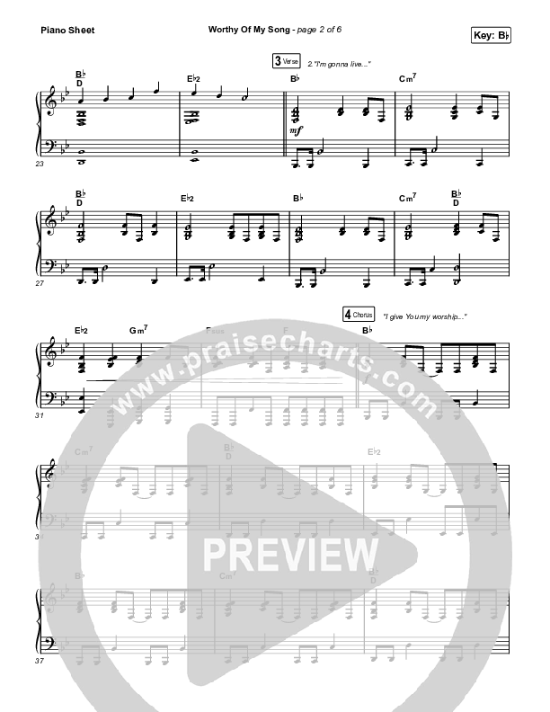 Worthy Of My Song (Worship Choir SAB) Piano Sheet (Phil Wickham / Arr. Mason Brown)