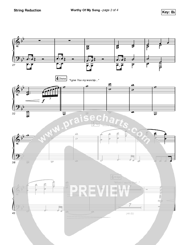 Worthy Of My Song (Worship Choir SAB) String Reduction (Phil Wickham / Arr. Mason Brown)