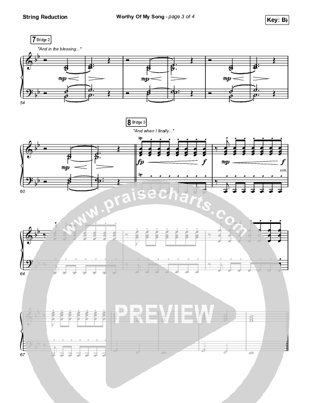 Worthy Of My Song (Worship Choir SAB) String Reduction (Phil Wickham / Arr. Mason Brown)